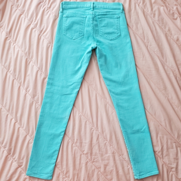 Rebecca Minkoff Turquoise Blue Thompson Twill Mid Rise Skinny Jeans size 27 - Picture 3 of 10